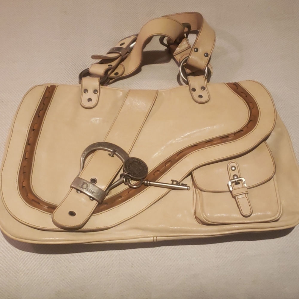 Dior Gaucho Tote in Cream